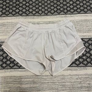 White Lululemon Hotty Hot Shorts